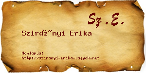 Szirányi Erika névjegykártya