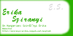 erika sziranyi business card